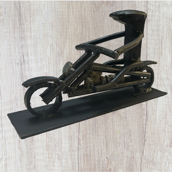 Handmade Other - Black Metal Bicycle Sculpture